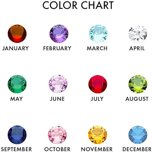 Miniatura 7 de EVE'S ADDICTION Collar de plata personalizado para madre y familia, cadena de 16 pulgadas, joyería familiar personalizada, collar de piedra natal