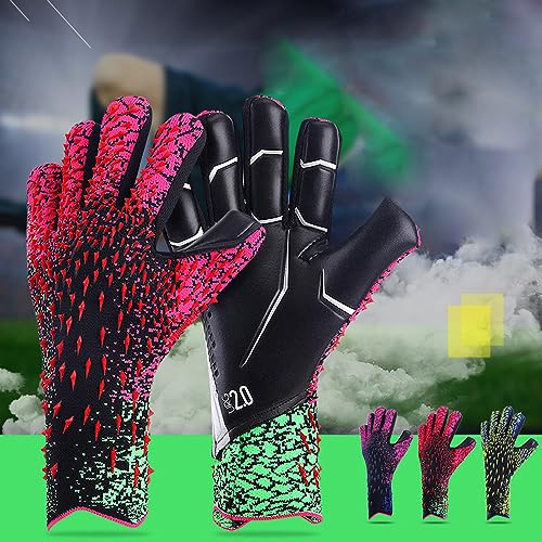 Funien Luvas de goleiro de futebol, luvas de goleiro de futebol de aderência forte com tamanho 6/7/8