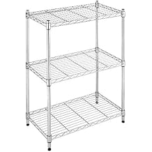 Whitmor 3-Tier Shelving Unit, Metal Storage Shelves, Easy Assembly Home Organizer for Pantry, Kitchen, Garage, Plant, 23"L x 13"W x 30"H