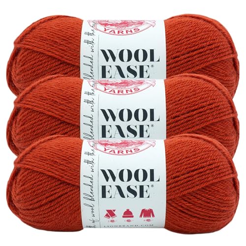 Image of Lion Brand Yarn Wool Ease Yarn, 3 Pack, KOI