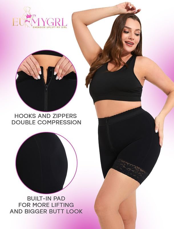 High-Waisted Tummy Control Shapewear Shorts - Body Shaper Butt Lifter for Women - Image 2