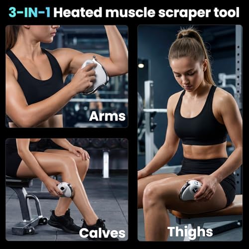 Heated Muscle Scraper Tool, Fascia Massage Scraper Tool, Electric Fascia Knife For Gua Sha, Lymphatic Drainage, And Accelerated Muscle Recovery, Fascia Release Tools For Abdomen, Arms, Waist, And Legs — view 6