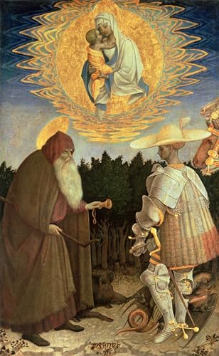 Tableau Vierge et l'enfant Pisanello pour Grand Salon - Toile Décorative Murale 60x90