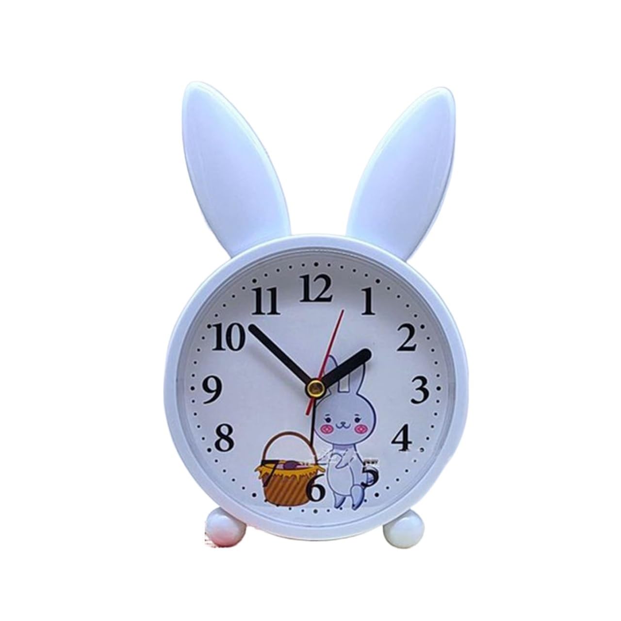 G5z9w3c7m2 White Loud Alarm Clocks Bedroom Bedside Decoration Simple Mute Small Alarm Clock Student(White)
