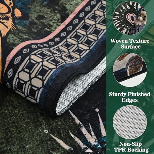 Tapete Boho Yinhua Tiger 9x12 Antideslizante Lavable miniatura 4
