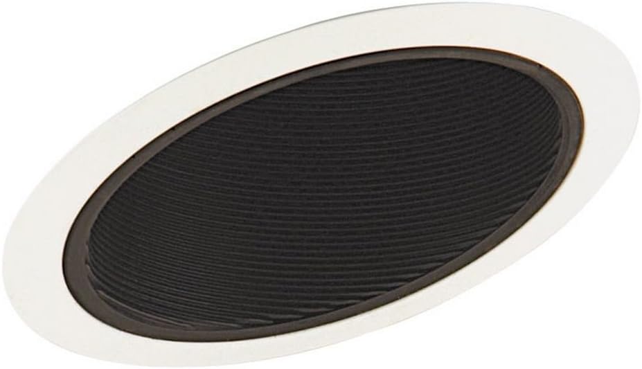 Juno Lighting Group 614B-WH 6-Inch Standard Slope Downlight Black Baffle, black/white Trim,, 6 inches