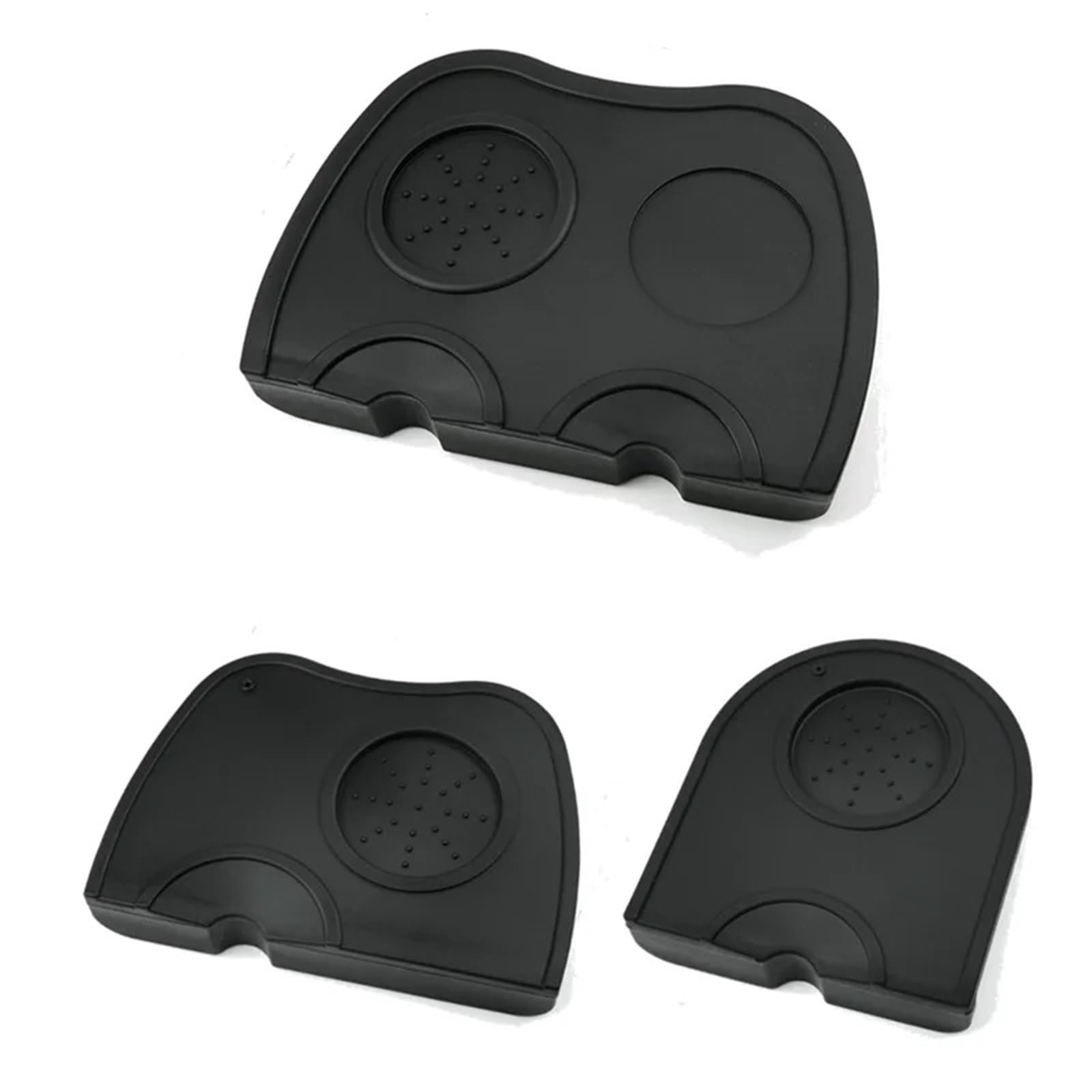 2 piezas de tapetes for prensar café expreso, soporte for, tapete esquina, almohadilla silicona, herramientas for, apisonamiento, barista(L)