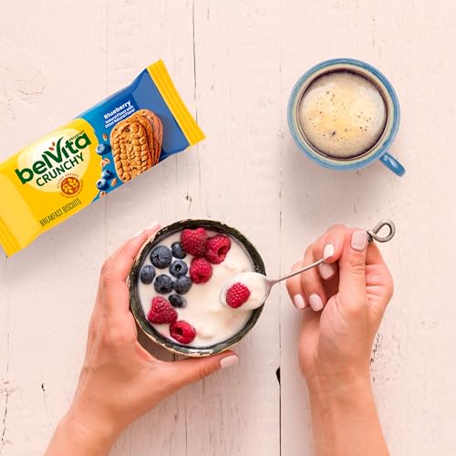 Image of belVita Breakfast Bars Biscuits, Blueberry, 64 Packs (4 Biscuits Per Pack)