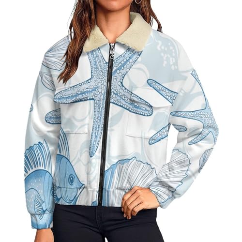 Veste d'hiver femme polaire un cocon de douceur aux motifs marins