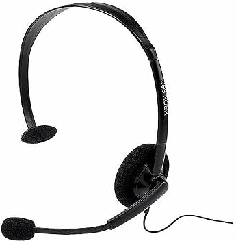 DOBE FOMIS ELECTRONICS Microsoft Xbox 360 ile Uyumlu 2.5mm Kablolu Chat Mikrofonlu Kafaüstü Kulaklık, Siyah