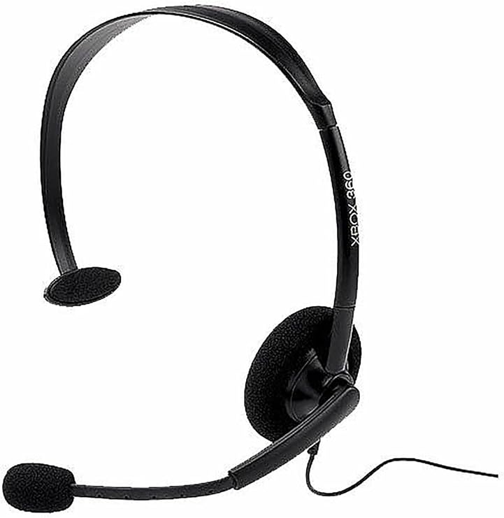DOBE FOMIS ELECTRONICS Microsoft Xbox 360 ile Uyumlu 2.5mm Kablolu Chat Mikrofonlu Kafaüstü Kulaklık, Siyah