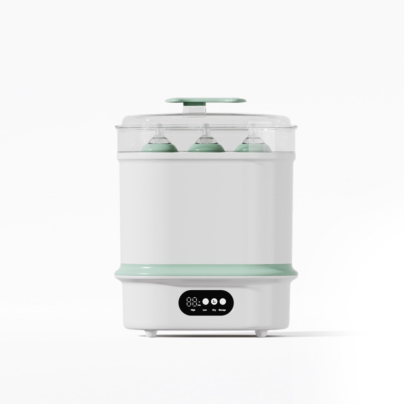 Esterilizador y secador de biberones todo en uno, esterilizador a vapor de gran capacidad para 6 biberones, calentador de comida para bebés y calentador de biberones.