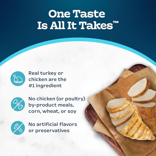 Image of Blue Buffalo Tastefuls Savory Singles Variety Pack, 2.6 oz, 12 ct | Wet Cat Food in Gravy, Twin-Pack Trays, Chicken /Turkey Entrees, Perfectly Portioned