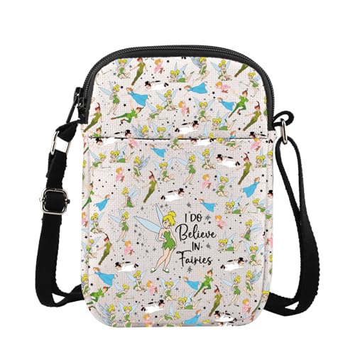 G2TUP Fairytale Bell Crossbody Bag Nope Not Today Gifts Never Land Shoulder Bag Fairy Princess Gift Magic Kingdom Gifts