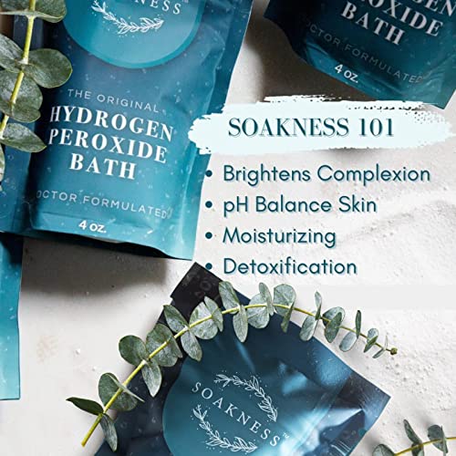 Hydrogen Peroxide Bath Epsom Salts For Soaking For Pain - Dead Sea Salt, Clay, Eucalyptus, Colloidal Oatmeal Bath, Energize And Detox Bath (1) Pack #TOP3