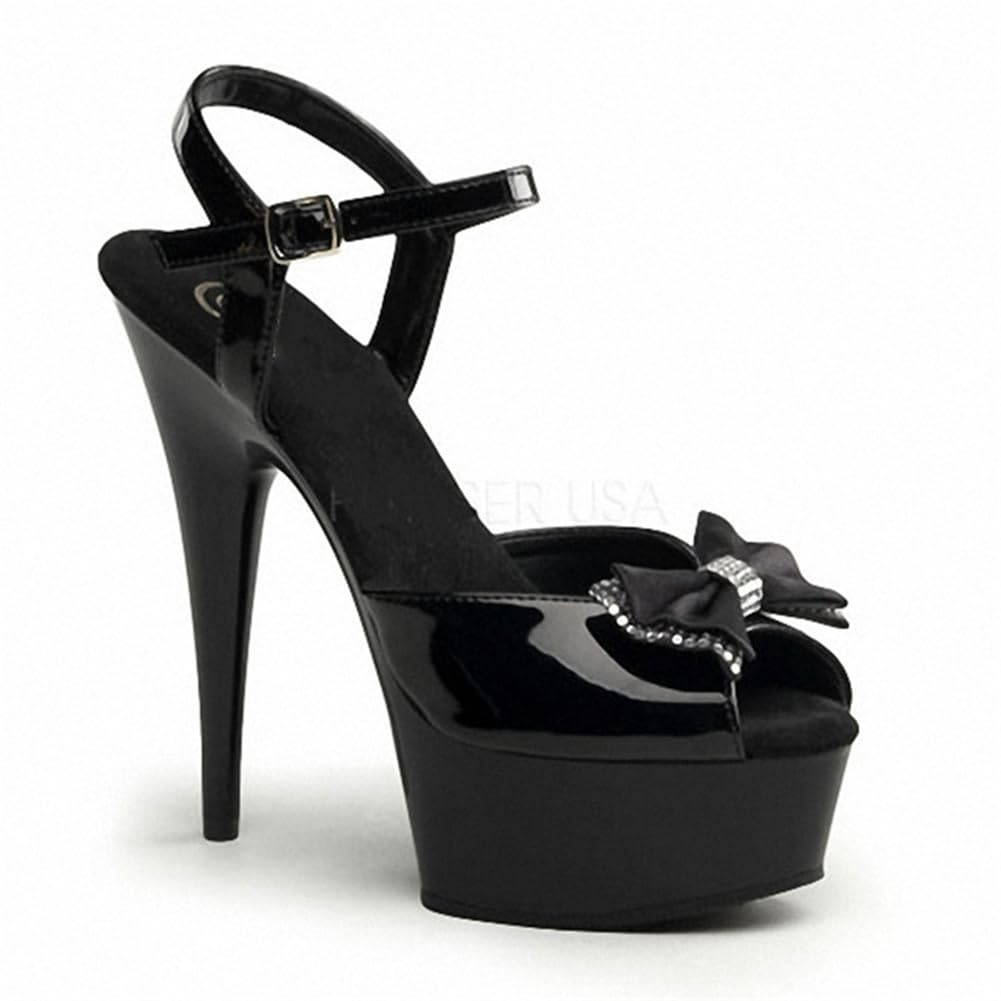Donne 5.9 Pollici Tacco Alto Donna Open Toe con Fiocco Cinturino alla Caviglia Abito da Festa da Sposa Sandali