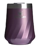 The Reserve Textured Wine Tumbler | 11oz | Splash-Proof Lid | Cold Drinks & Cocktail Cup | Insulated Stainless Steel Wine Glass | Wisteria Shine