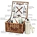 Picnic at Ascot Cheshire English-Style Willow Picnic Basket with Service for 2 and Coffee Set - Gazebo