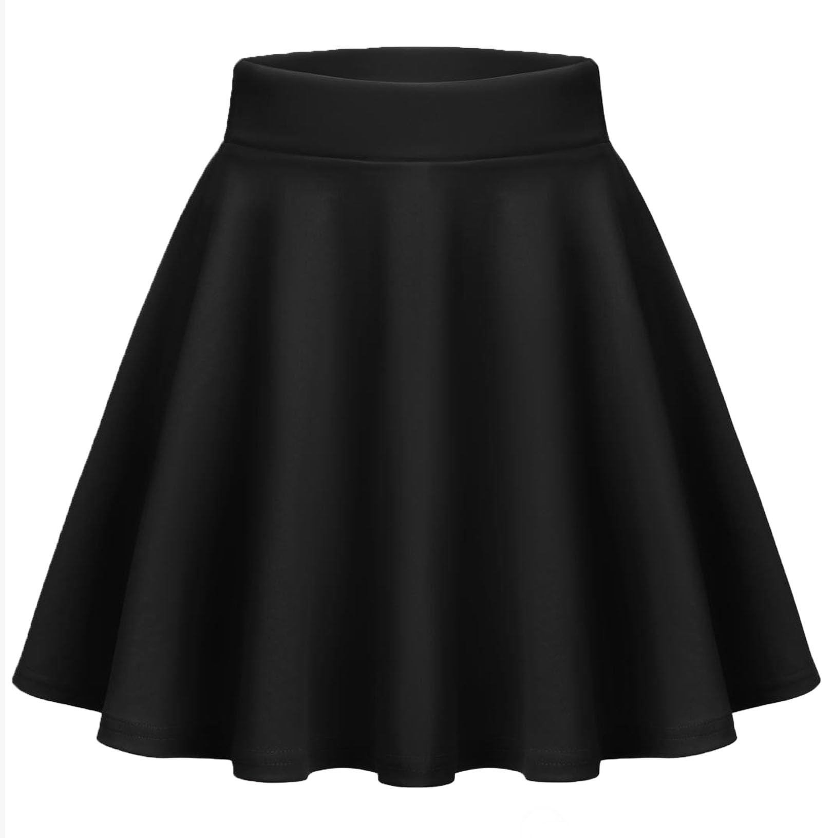 Zeagoo Women's Skirt Basic Mini Skater Skirt 2025 Fall Skirts Stretchable High Waist A-Line Dance Skirts