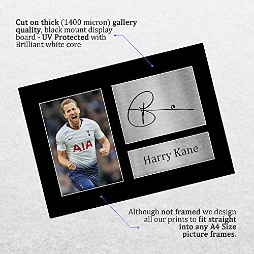 HWC Trading Harry Kane A4 Printed Gift Signed Autograph Tottenham Hotspur Spurs Gifts Fotolijsten - Afbeelding 4