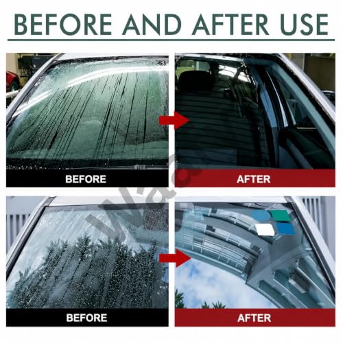 Image of Oil Film Cleaning Brush & Car Glass Cleaner Anti-Fog Spray | Windshield Defogger & Stain Remover for Interior & Exterior | Anti-Mist, Oil Stain Remover for Car Windows, Mirrors & Glass (Combo Pack)