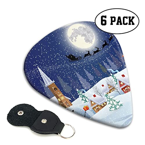 Lot de 6 médiators de Noël pour guitare acoustique, guitare électrique, basse, ukulélé – fins, moyens et épais. - Les Beatles, Paul McCartney, John Lennon, RIngo Starr, George Harrison Lot de 6 médiators de Noël pour guitare acoustique, guitare électrique, basse, ukulélé - fins, moyens et épais. – Image 3