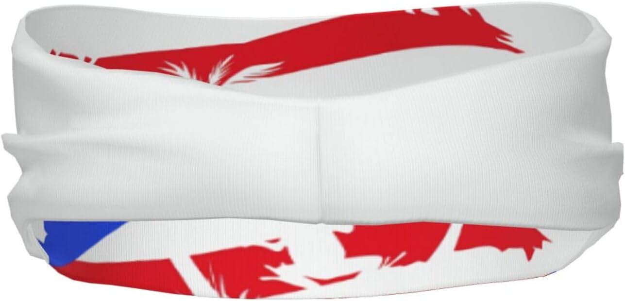 Puerto Rico Flag Sweatband & Sports Headband for Women Men Hairband Sweatband for Running, Gym, Yoga image 3