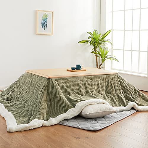 QQXX Japanese Kotatsu Heating Table,Winter Stove Table Set with Thick Blanket,Japanese Style Heating Tatami Table Foot Warmer,Household Folding Coffee Table with Heater