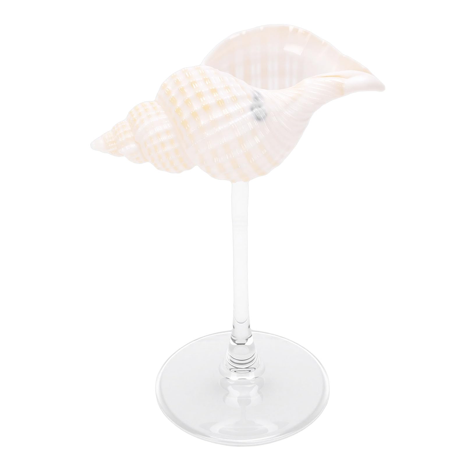 Fockety Verre à Vin en Coquillage, élégant, Unique et Créatif, pour Boissons à Cocktail, Verre à Pied en Coquille de Conque, Verres à Cocktail, Verres à Pied pour la Saint-Valentin, un (Style 3)