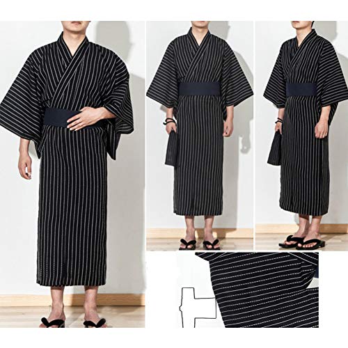 FANCY PUMPKIN Jinbei Men's Yukata Kimono Japanese Robe Pajamas【A1/Size L】2