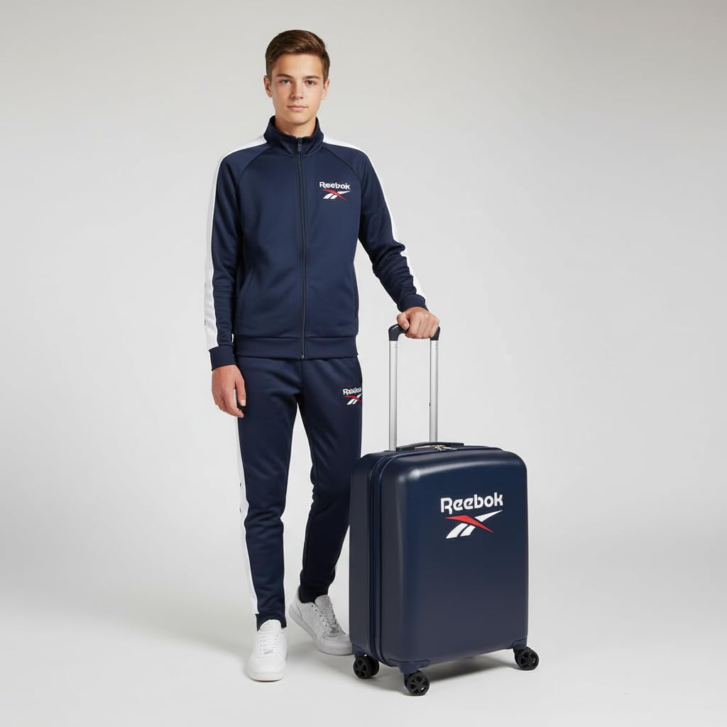 Reebok Roxbury Cabin Valigia Blu 40x55x20 cm ABS Rigido Lucchetto TSA Integrato 38.4L 2 kg 4 Doppie Ruote Bagaglio A Mano