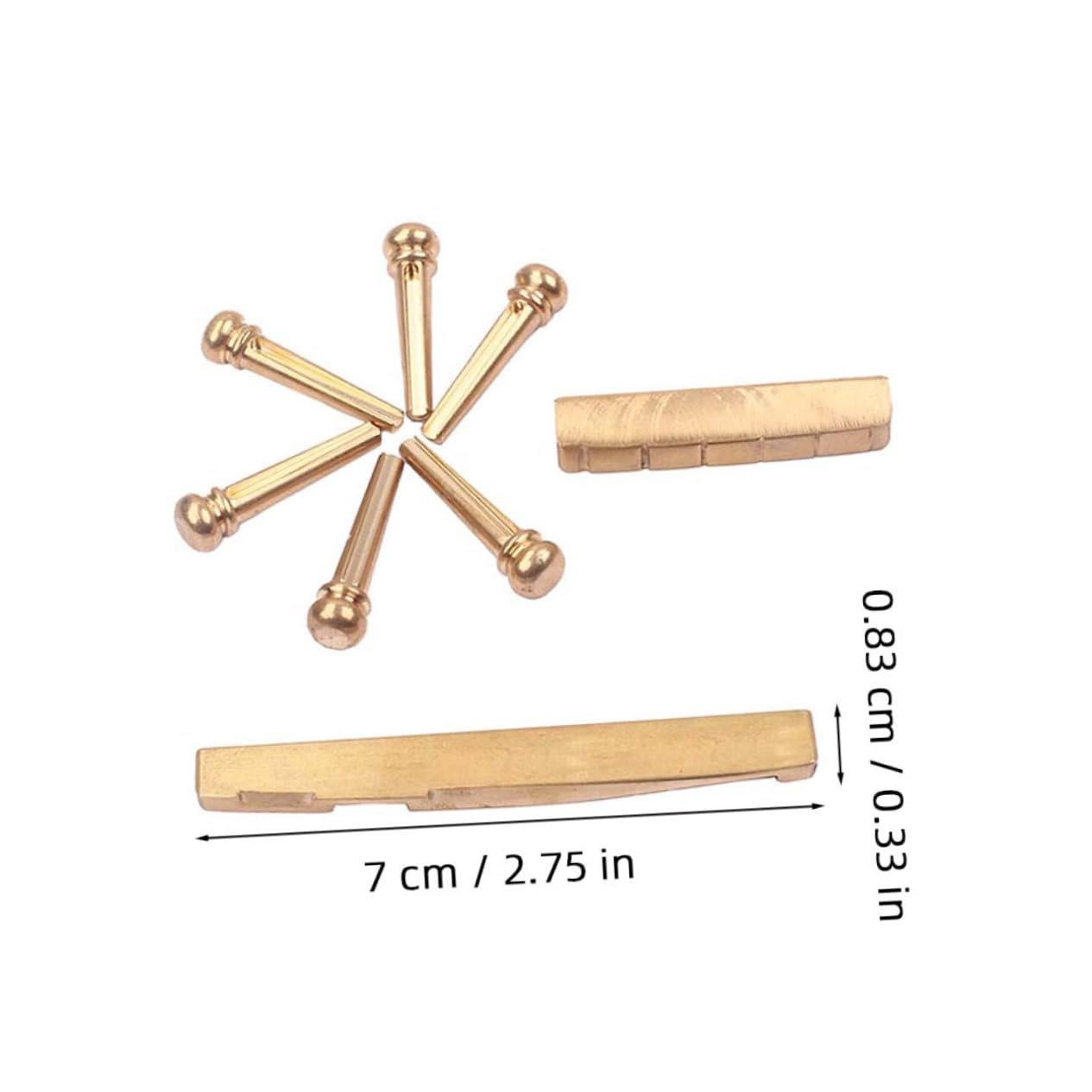 FAVOMOTO Professional Guitar Replacement Parts Nut Bridge Saddle and Guitar Pins Set for Acoustic