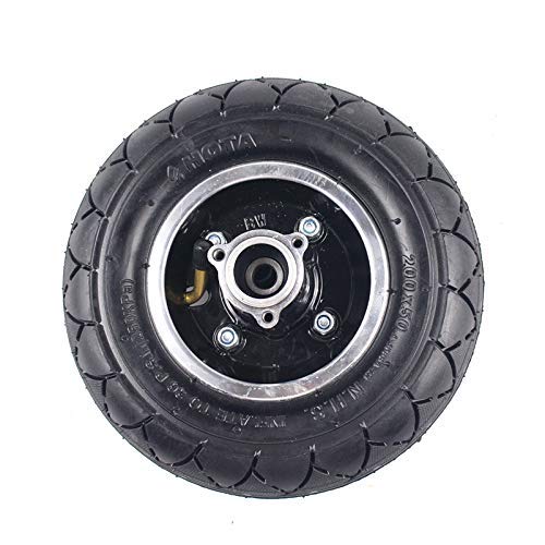 Ruote Gonfiabili 200x50 con Mozzo Filettato Ruote in Lega di Alluminio per Monopattino Elettrico