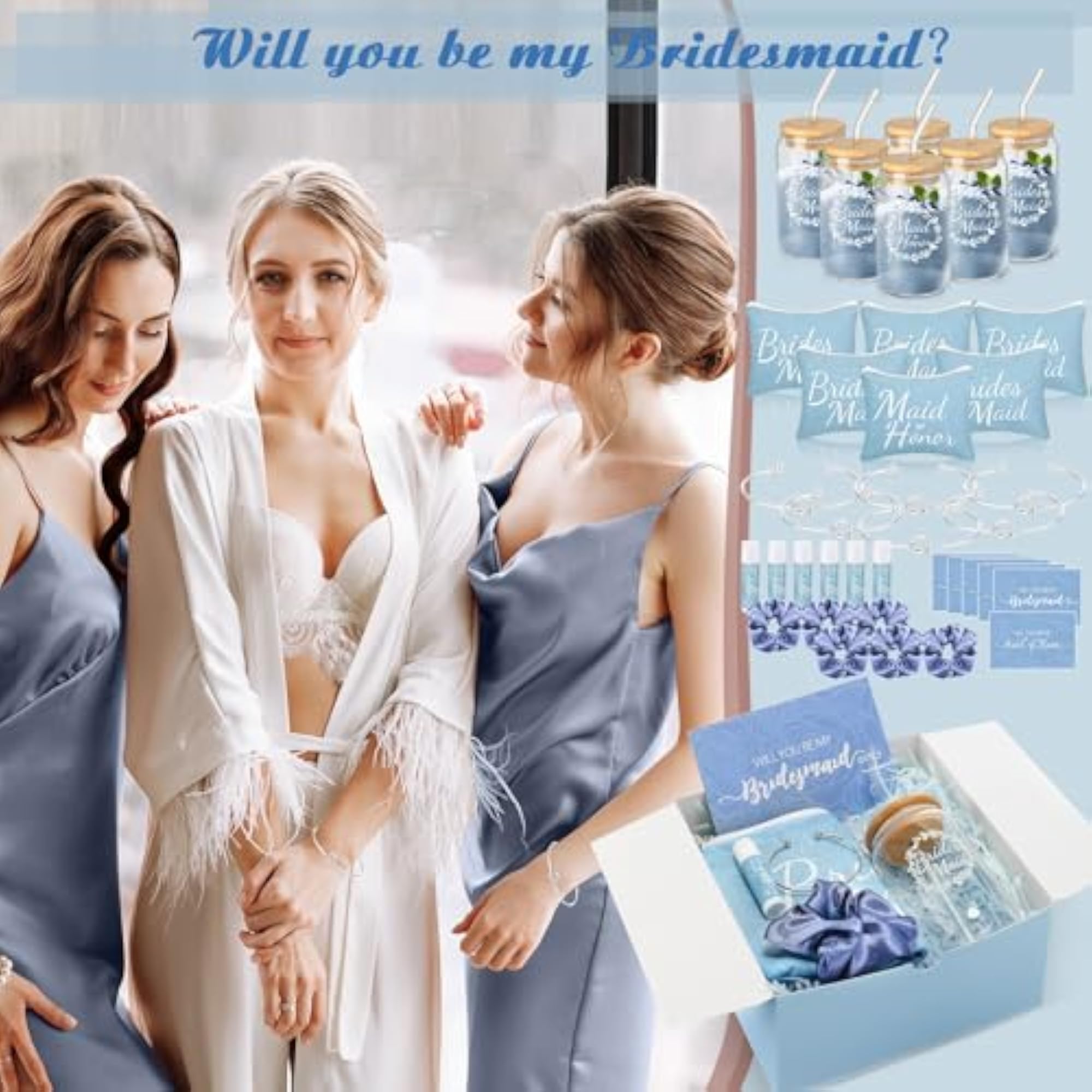 42 Pcs Bridesmaid Proposal Gift Set, Complete Package