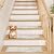 Tiveney Stair Treads Non Slip 15PCS 8"x30" Stair Runner, Rubber Backing Carpet Stair Treads for Wooden Steps, Washable Safety Carpet for Stairs Khaki Indoor Staircase Step Treads for Kids Elder Dogs
