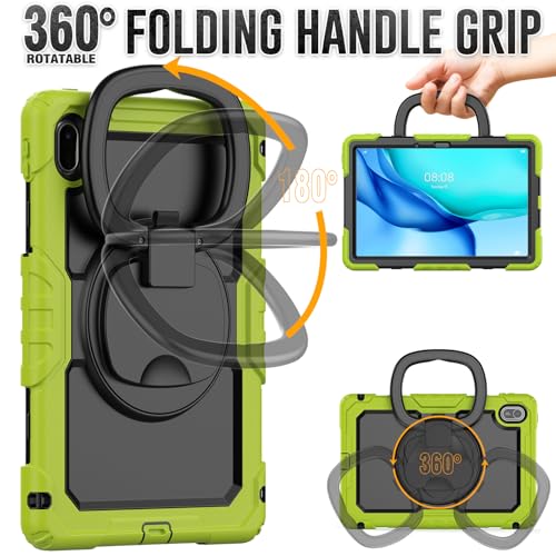 Protection Huawei MatePad SE 11 2024 robuste silicone jaune vert - 2