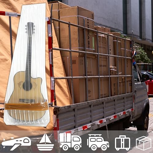 1 Pack Inflatable Guitar Protective Bag Guitar Shipping Bag for Acoustic Electric Bass Guitar Up To 41" Compatible with Guitar Shipping Box for Mobile Shipping Packaging Storage by Generic - Used condition - Image 2