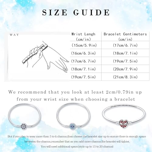 HappyStar 925 Sterling Silver Snake Chain Bracelet Fully compatible with Pandora charms, With Mickey Mouse head Clasp Charm Bracelets Gifts for Teen Women by HappyStar - Image 4