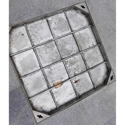 Couvercle d'inspection de drainage carré 50x50x5 cm en acier inoxydable