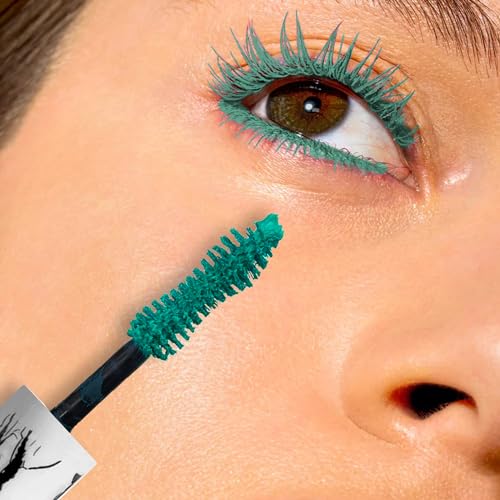 Elitty Pop Colored Lush Lashes Mascara-Waterproof, Smudge proof, Curling and lengthening -Turquoise Color - Queen Energy - Image 3