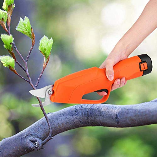 Preisvergleich Produktbild JINGBO Elektrische Gartenschere, schnurlos wiederaufladbar Schere Astschere mit Lithium-Akku, Pflaume Trauben Olivenbäume Elektro Blechschere