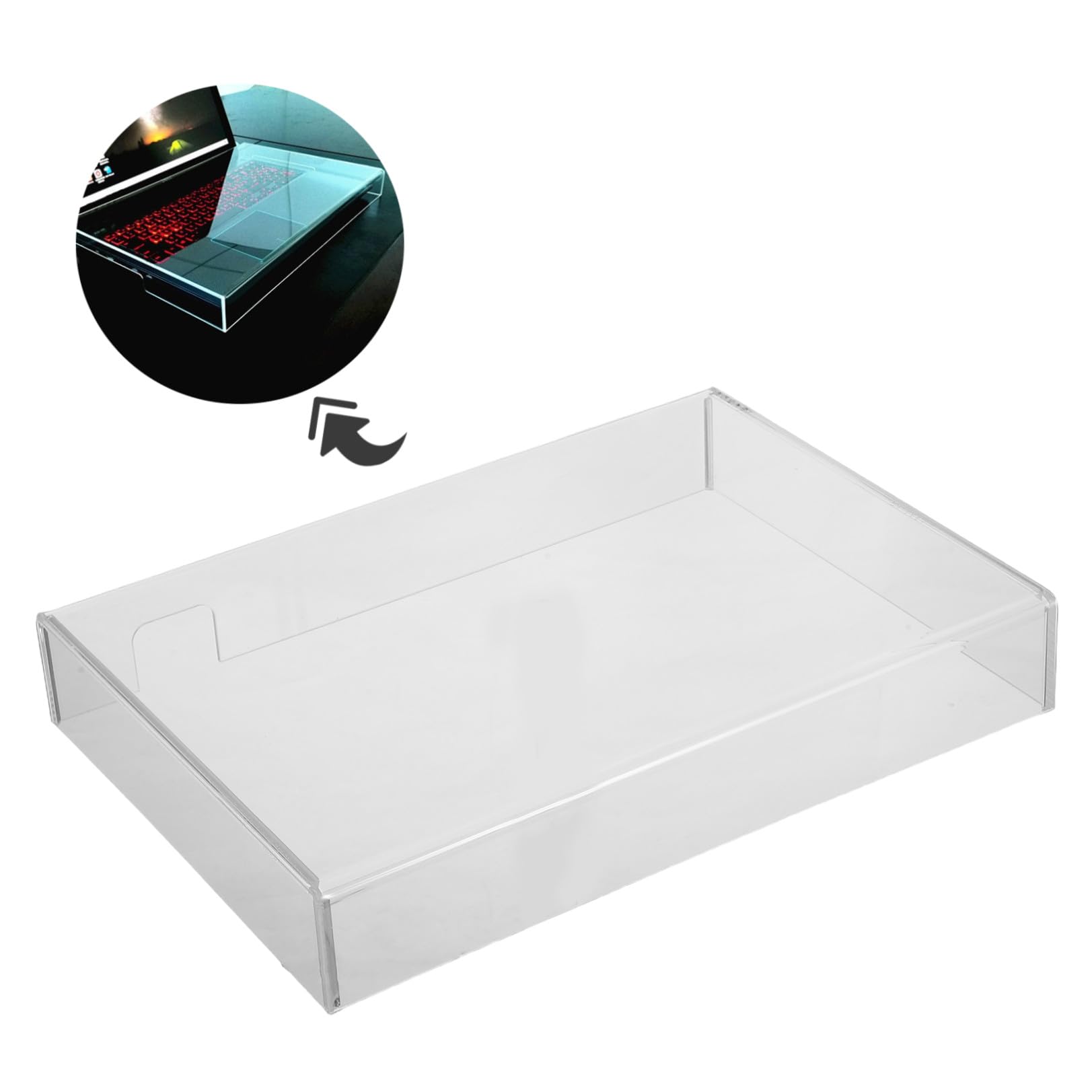 OSALADI Copri Tastiera in Acrilico Trasparente Resistente All'acqua Protezione Antipolvere e Antigatto per Laptop e Gaming Laptop per Studenti