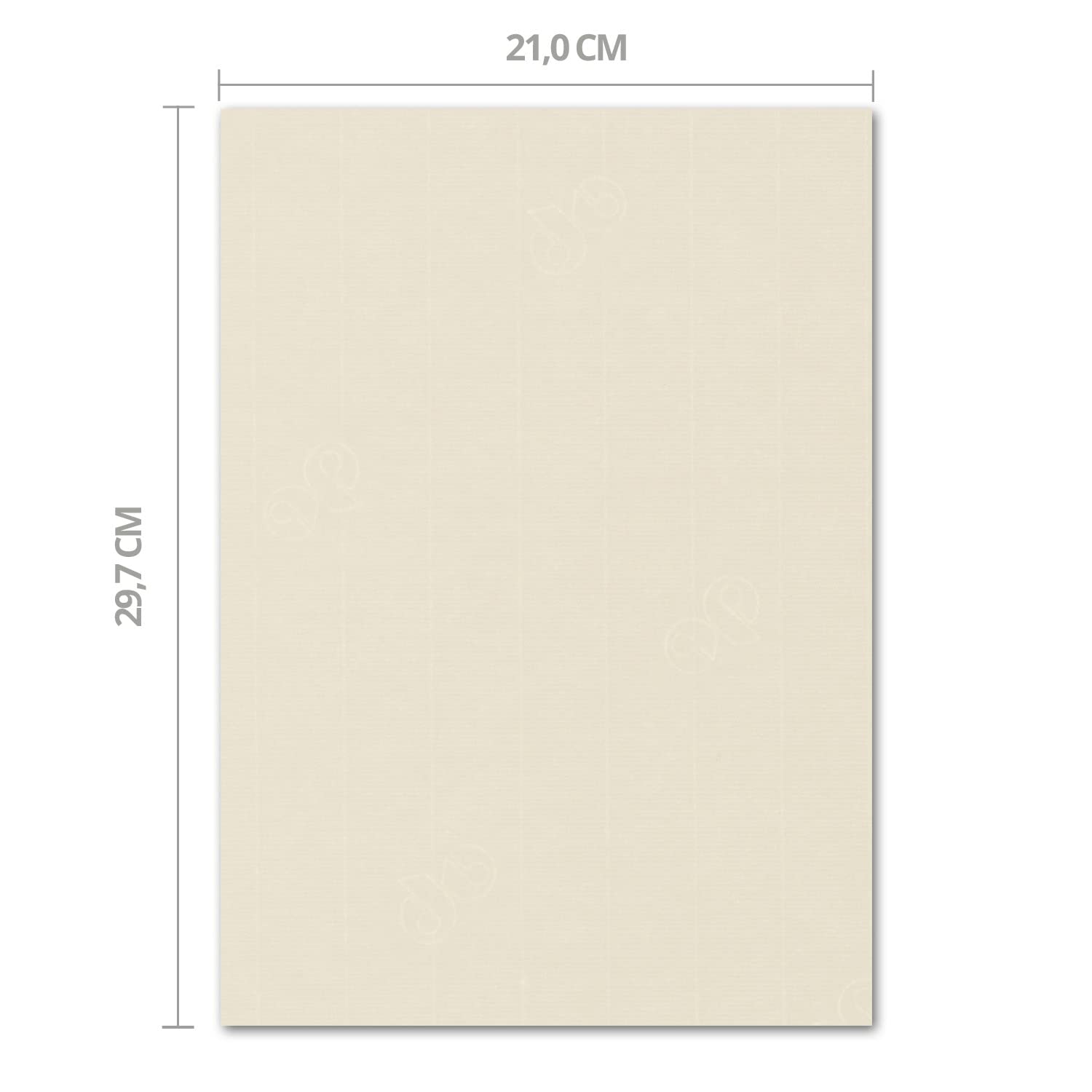 ARTOZ Papier listowy – DIN A4 297 x 210 mm – szlachetne żyłkowanie – wysokiej jakości papier do dokumentów 200 Stück 241 - Chamois