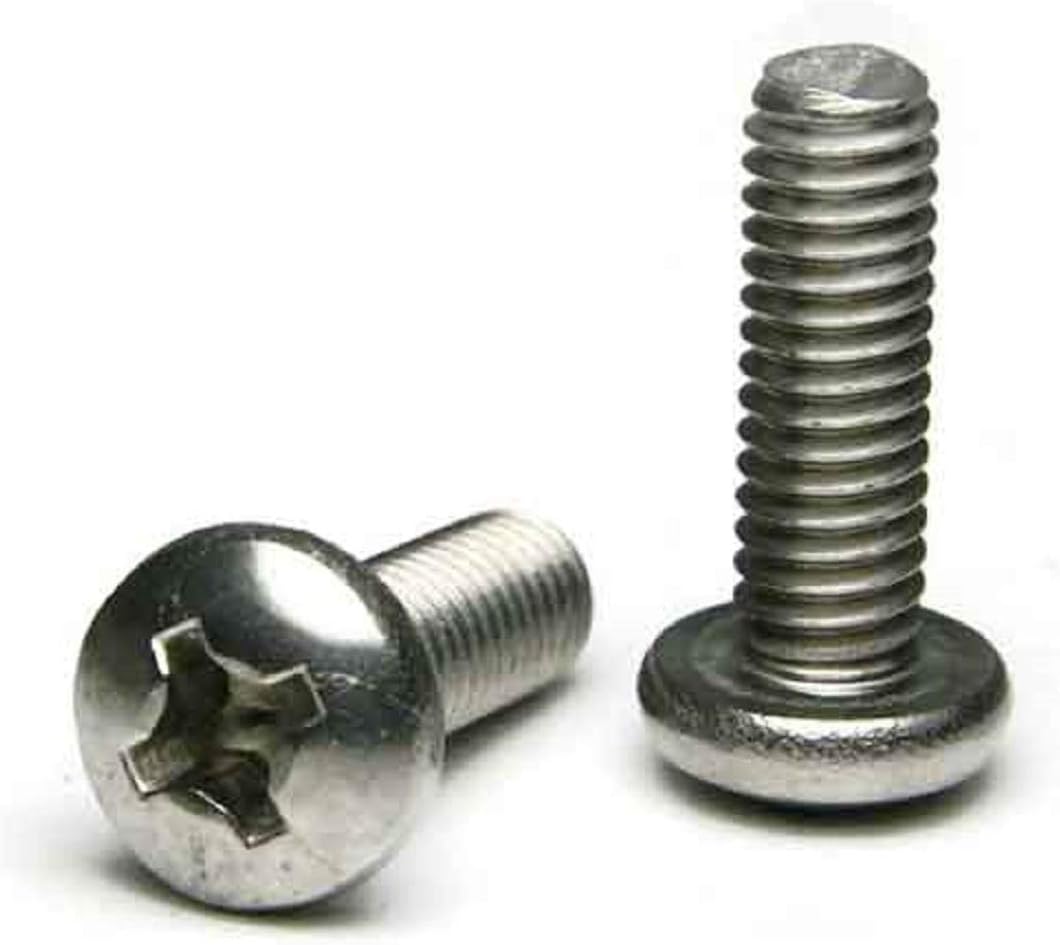 M8-1.25 Stainless Steel Metric Phillips Pan Head Machine Screws M8-1.25 x 35M Qty 100