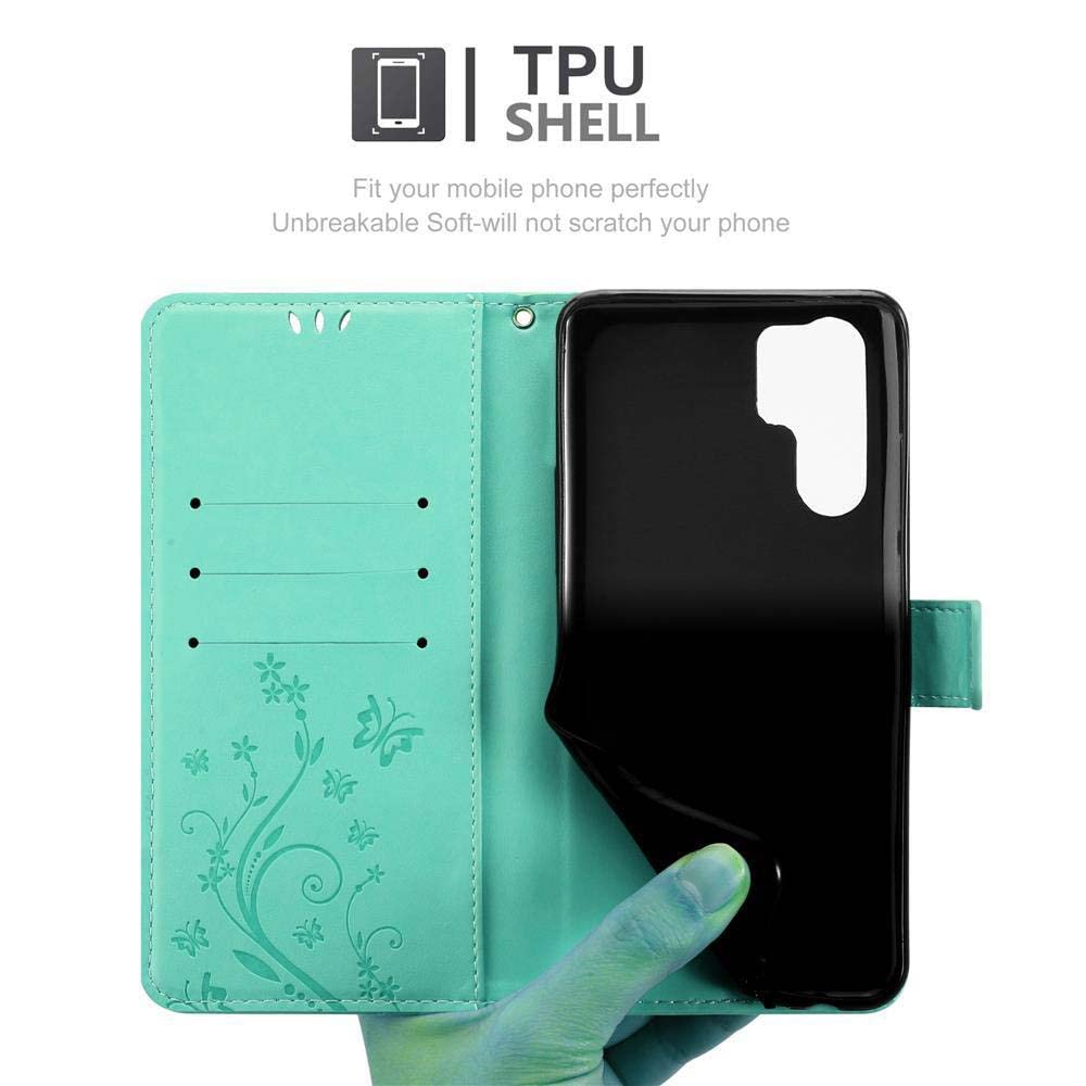 Cadorabo Handyhülle Für Huawei P10 – Blumen-Design Mit Magnetverschluss, Standfunktion & 3 Kartenfächern