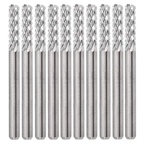 Drill Mills 10pcs Straight End Mill Cutter, Milling Cutter Tungsten Steel Ergonomic High Hardness Cutting