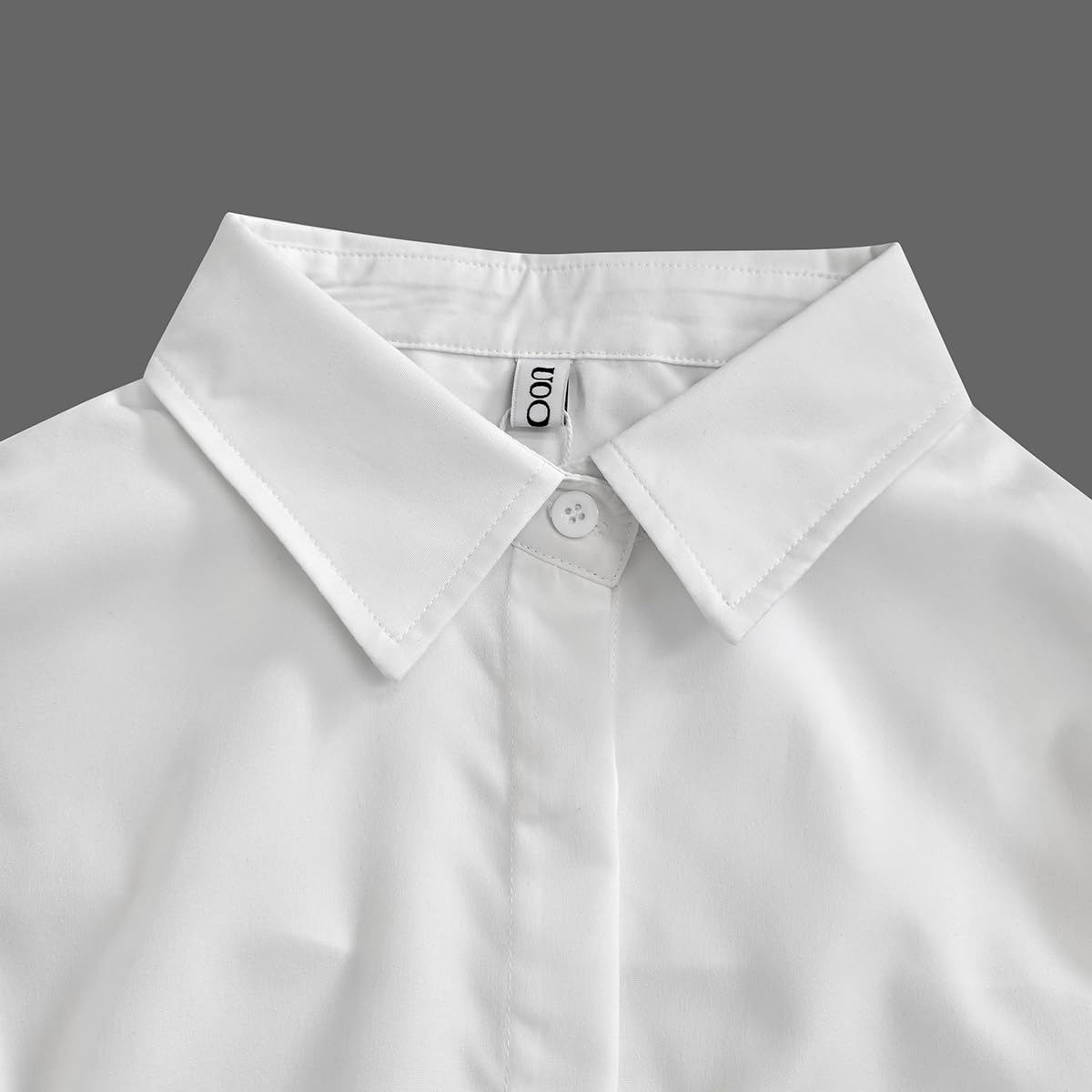 UOOZEE Womens Button Down Shirt Casual 3/4 Sleeve Loose Fit Collared Work Blouse Tops - Image 6