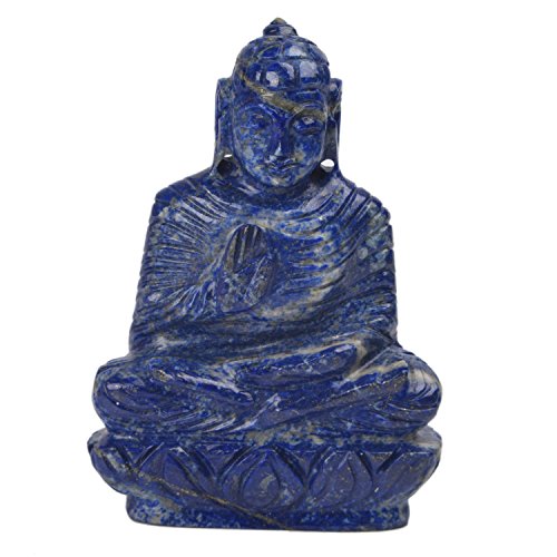 Estatua de Buda de lapislázuli talla artesanal 1400-1500 Ct