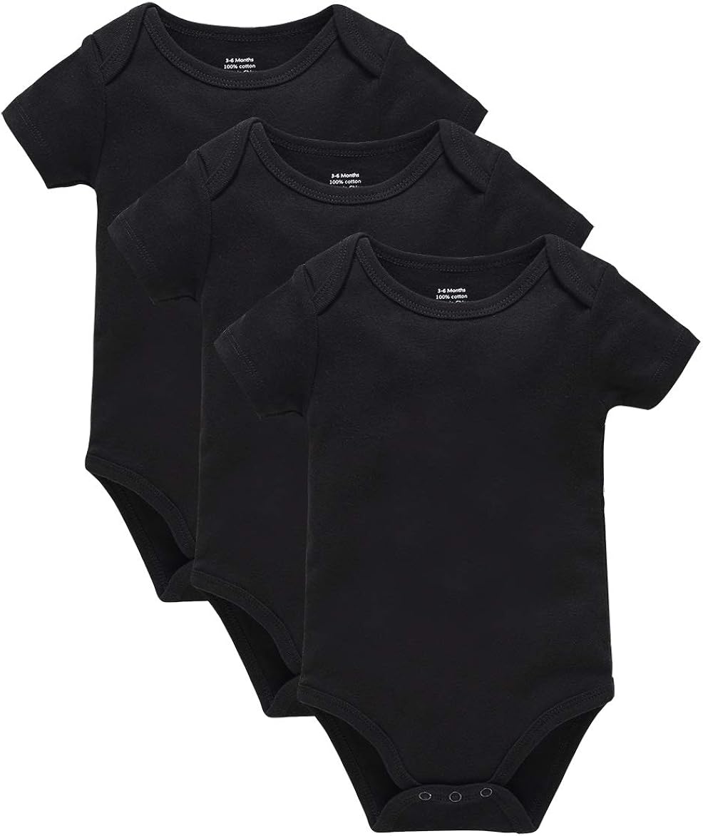 kavkas - Body de Manga Corta para bebé recién Nacido (algodón Suave, 3 Unidades, 0-24 Meses)