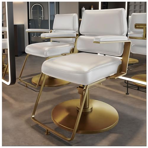 Sedia idraulica da parrucchiere, girevole a 360°, con seduta spessa e poggiapiedi, comoda attrezzatura di bellezza per salone e spa, regolabile, durevole, uso professionale